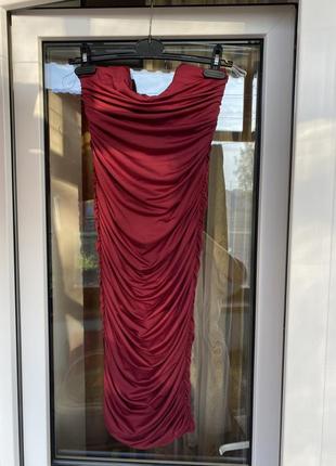 Облегающее  платье бондо со сборками от oh polly5 фото