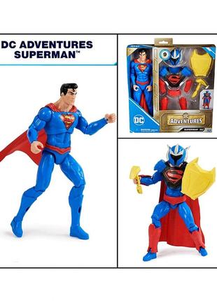 Фигурка 30 см человек из стали супермен + 9 аксессуаров для брони dc comics superman man of steel action figure dc adventures игровой набор супергерой