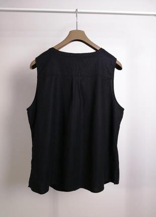 Новая черная льняная блуза authentic6 фото