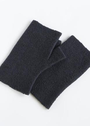 Митенки перчатки без пальцев валяные из шерсти женские/мужские8 фото