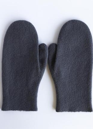 Жіночі/чоловічі валяні рукавички з вовни мериноса2 фото