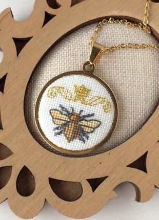 Мініатюрний кулон бджола прикраса комаха ексклюзивний подарунок жінці на день народження