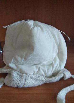 Зимова шапка для немовлят. зимняя шапка. 0-6 мес2 фото