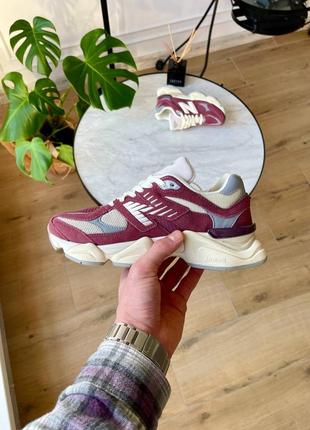 Женские кроссовки нью беланс 9060 / new balance 9060 washed burgundy u9060vna4 фото