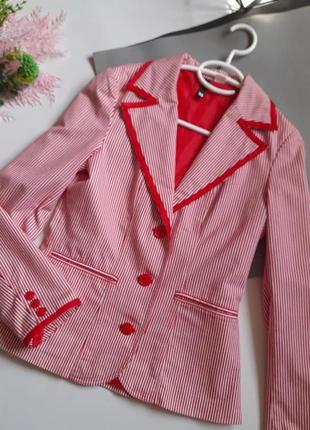 Пиджак жакет в полоску h&m р 38