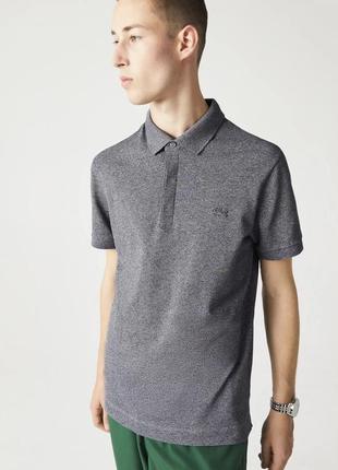 Lacoste grey поло1 фото