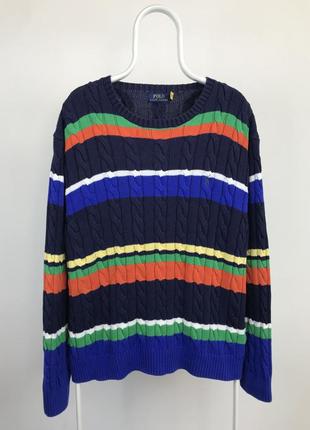 Разноцветный вязаный свитер polo ralph lauren vintage dolce acne apc diesel all saints