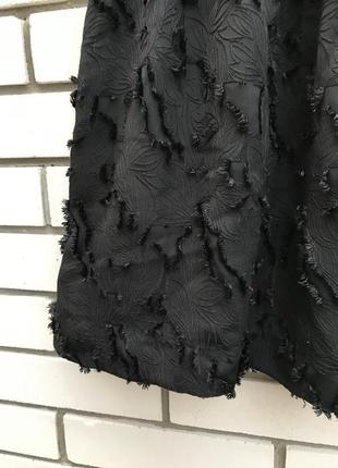 Фактурная жаккардовая черная юбка мини h&m8 фото