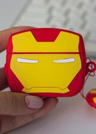 Чехол для наушников железный человек apple airpods pro marvel series iron-man3 фото