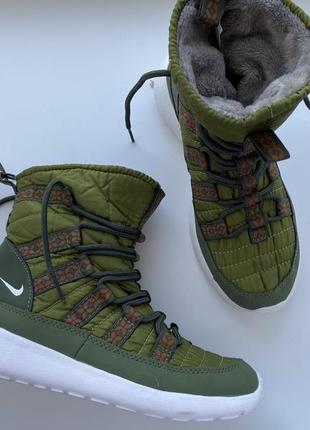 Чоботи дутики черевики зима nike winter boot chestnut з хутром