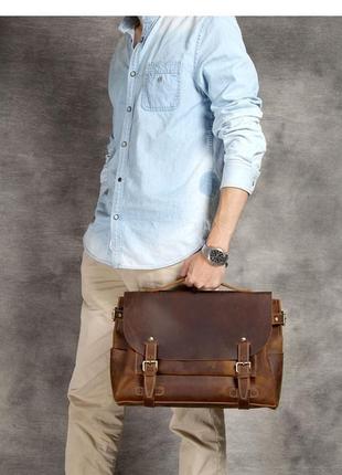 Сумка чоловіча чоловіча шкіряна портфель