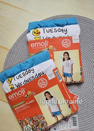 Lupilu піжама на дівчинку літня шорти футболка комплект на девочку шорты набор