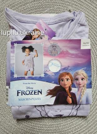 Disney frozen піжама на дівчинку 86/92 пижама на девочку холодное сердце шорты футболка1 фото