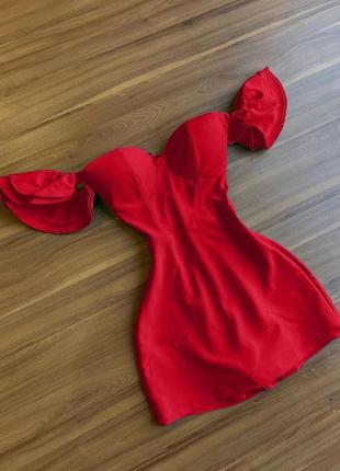 Современная модель платья с имитацией корсета, с чашками!!️в длине мини.
