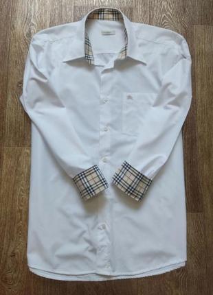 Белая мужская рубашка футболка свитшот худи свитер джемпер burberry размер l-xl