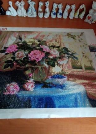 Готовая картина "ваза с цветами"3 фото