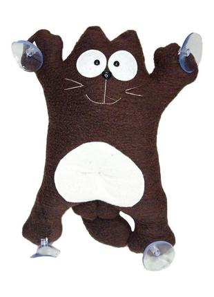 Авто іграшка кіт саймон коричневий на присосках 40см