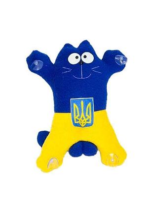 Авто игрушка кот  саймон  национальный на присосках 27см
