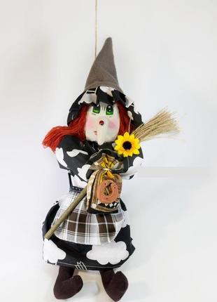 Текстильна лялька ведьмица мала 25-30 см1 фото