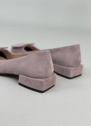 Туфли женские велюровые цвета визон3 фото