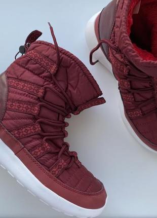 Чоботи дутики черевики зима nike winter boot chestnut з хутром