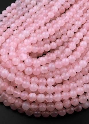 Рожевий кварц гладка кулька 10 мм+- l-38см+-3 фото