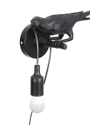Дизайнерский настенный светильник с птицей 909vxl8055r bk