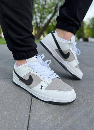 Кросівки nike sb dunk low x louis vuitton grey black5 фото