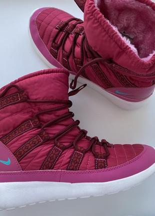 Чоботи дутики черевики зима nike winter boot chestnut з хутром