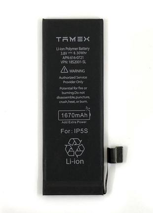 Акумулятор tamex (акб, батарея) iphone 5c/5s (li-ion 3.8 v 167...