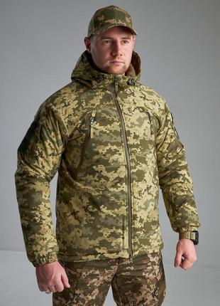 Зимова тактична куртка level 7 "легкий щит піксель mm14" s "ле...