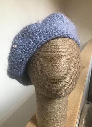 Берет мохер теплий зимовий