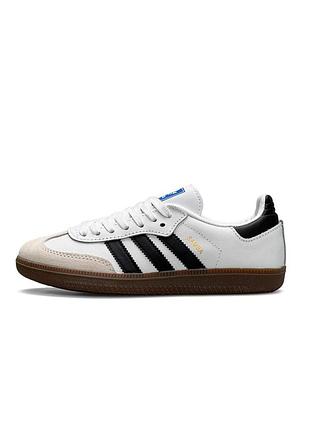 Женские кроссовки adidas originals samba og white black