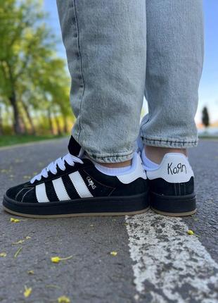 Кроссовки adidas campus x korn black white2 фото