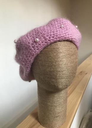 Берет зимовий мохер ангора