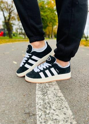 Кросівки adidas campus black white4 фото