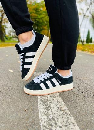 Кросівки adidas campus black white3 фото