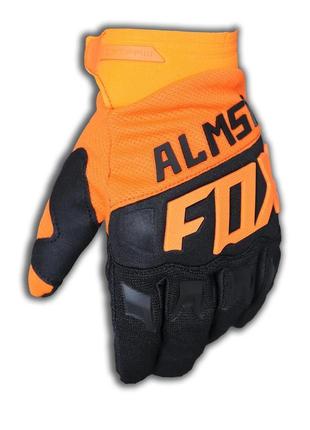 Мото рукавички almst fox orange black розмір l