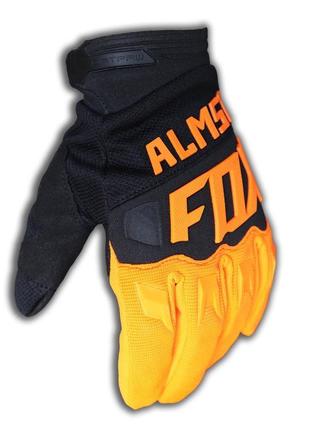 Мото рукавички almst fox black orange розмір xl