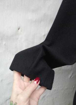 Стильне цікаве чорне вовняне пальто з защипами і складки etul ❤️5 фото