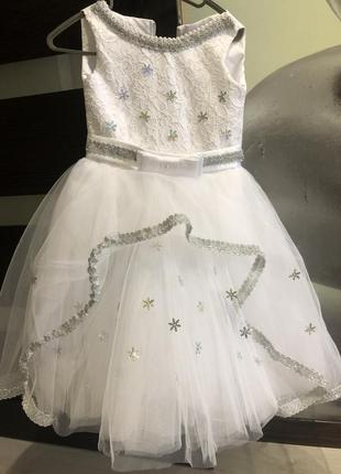 Продам плаття для дівчинки - сніжинка1 фото