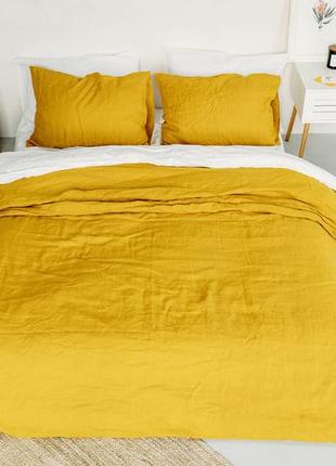 Комплект постельного белья полуторный sunflower с натурального льна 150х210 см1 фото
