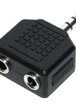 Переходник аудио mini jack 3.5mm (m) -) 2 х mini jack 3.5 (f)