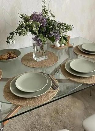 Міні килимок 30см з джуту сервірові серветки з джуту підставки...