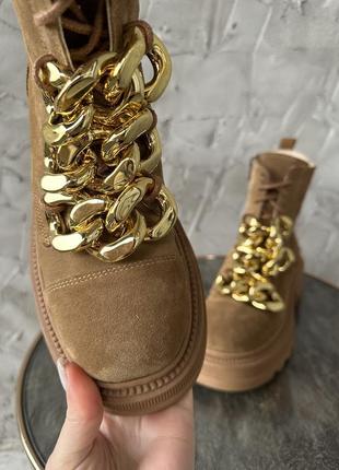 Жіночі замшеві черевики євро зима руді magza туреччина 36р.6 фото