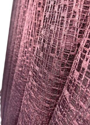 Тюль сітка з плетінням weaving малиновий туреччина5 фото