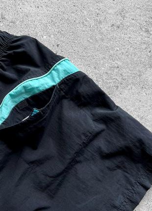 Adidas men's vintage 90s nylon shorts embroidered logo винтажные, нейлоновые шорты7 фото