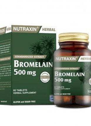 Бромелайн nutraxin фермент для поліпшення травлення 60 таблето...
