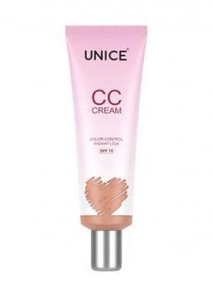 Cc крем для обличчя spf 15 тон 01 light glow 50 мл unice