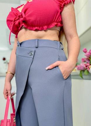 Ультрамодные брюки на запах женские9 фото